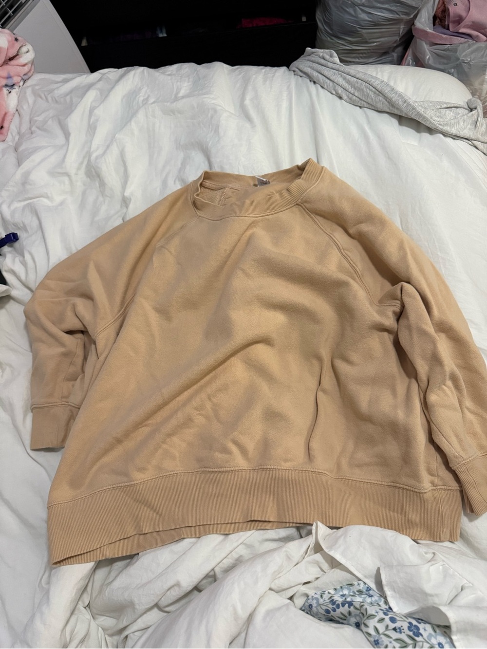 Old Navy Beige Crewneck Sweatshirt